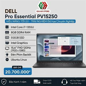 Dell Pro Essential PV15250 Core i7-1355U, 8GB, 512GB, 15.6” FHD 120Hz